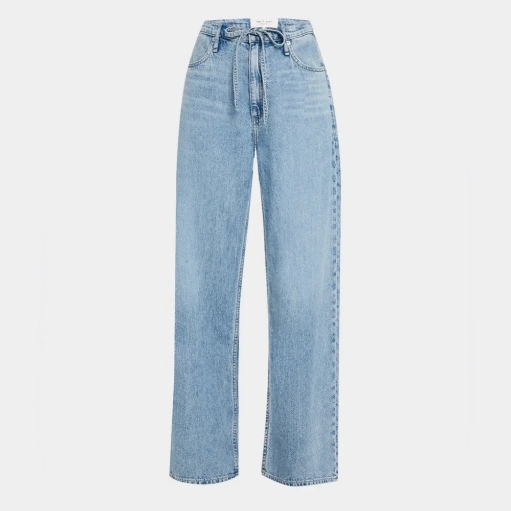 NWT Rag & Bone Ultra Featherweight Phoebe Drawstring Jeans Size Large - Picture 2 of 13